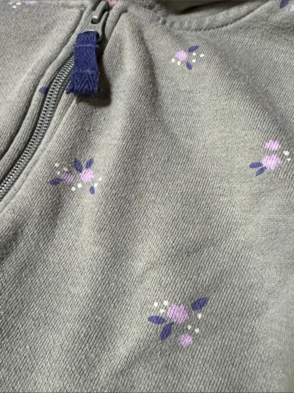 Catt and Jack set floral green sweatshirt hood zip up sweatpants 6